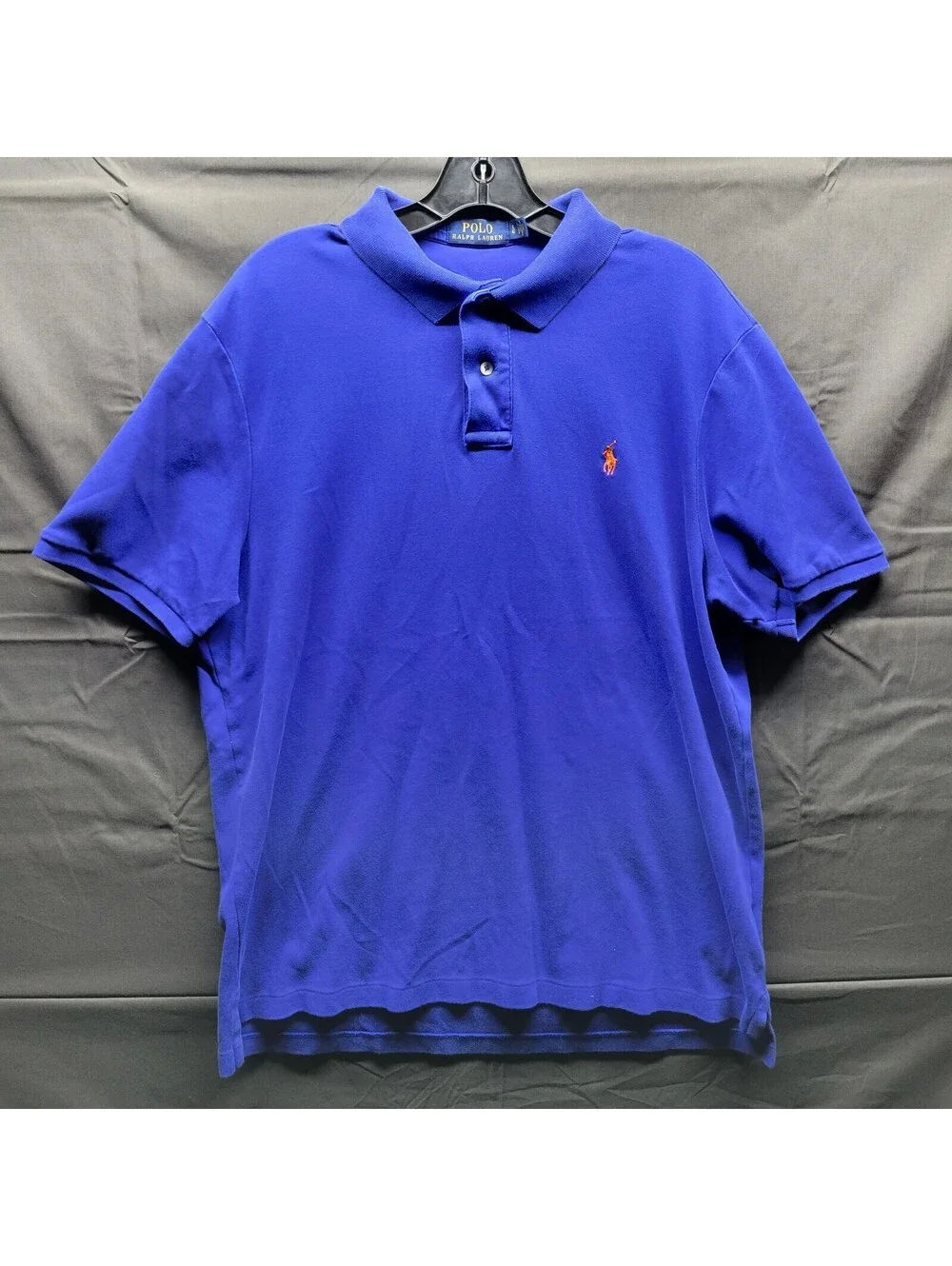 Polo Ralph Lauren Shirt Men’s Sz L Cobalt Blue Polo Comfort Orange Pony
